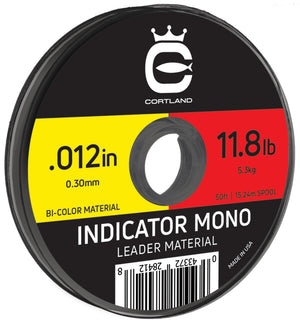 Cortland Indicator Mono Leader Material - Sighter - Bi-Coloor (Red/Yellow) Bas de ligne 50 ft
