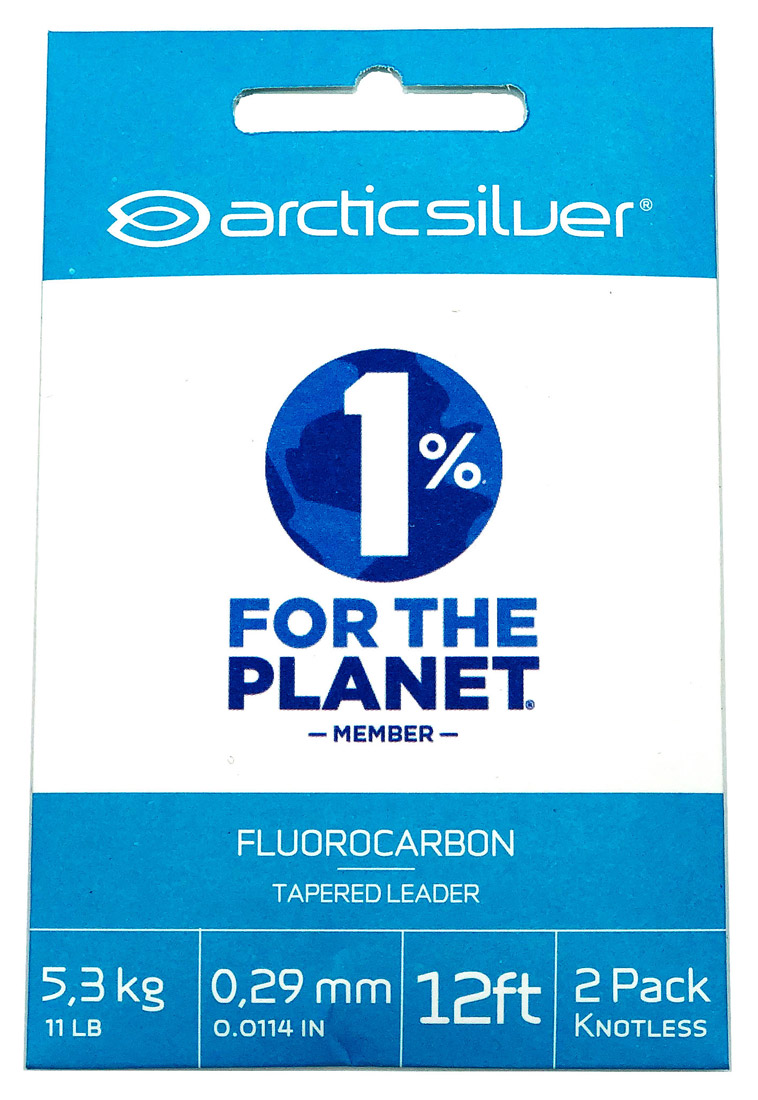 ArcticSilver Tapered Leader Fluorocarbon bas de ligne 12 ft. 2er Pack