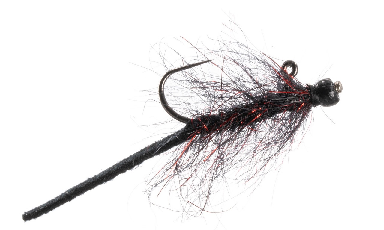 Umpqua Streamer Balanced Leather Leech Nano #12 Noir Rouge