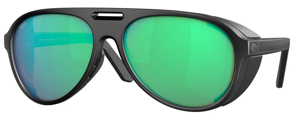 Costa Lunettes polarisantes Grand Catalina Matte Black (Green Mirror 580G)