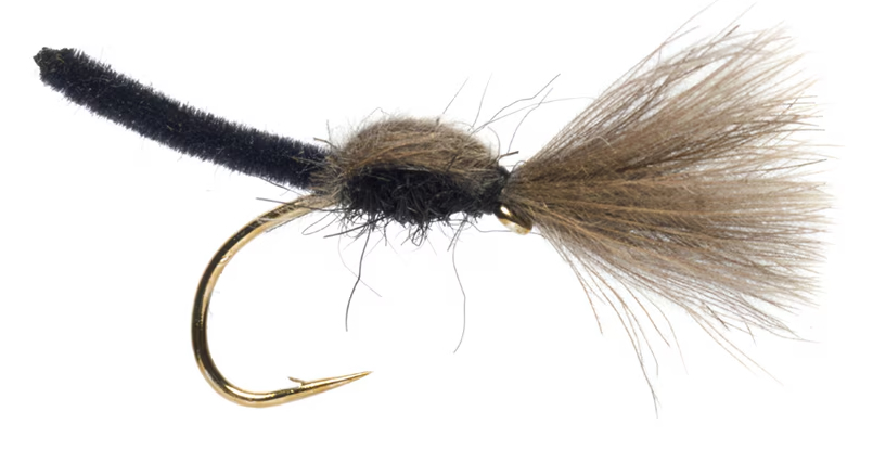 Fulling Mill Technical Dryfly Jackie's Black Palomino Shuttlecock Mouche sèche