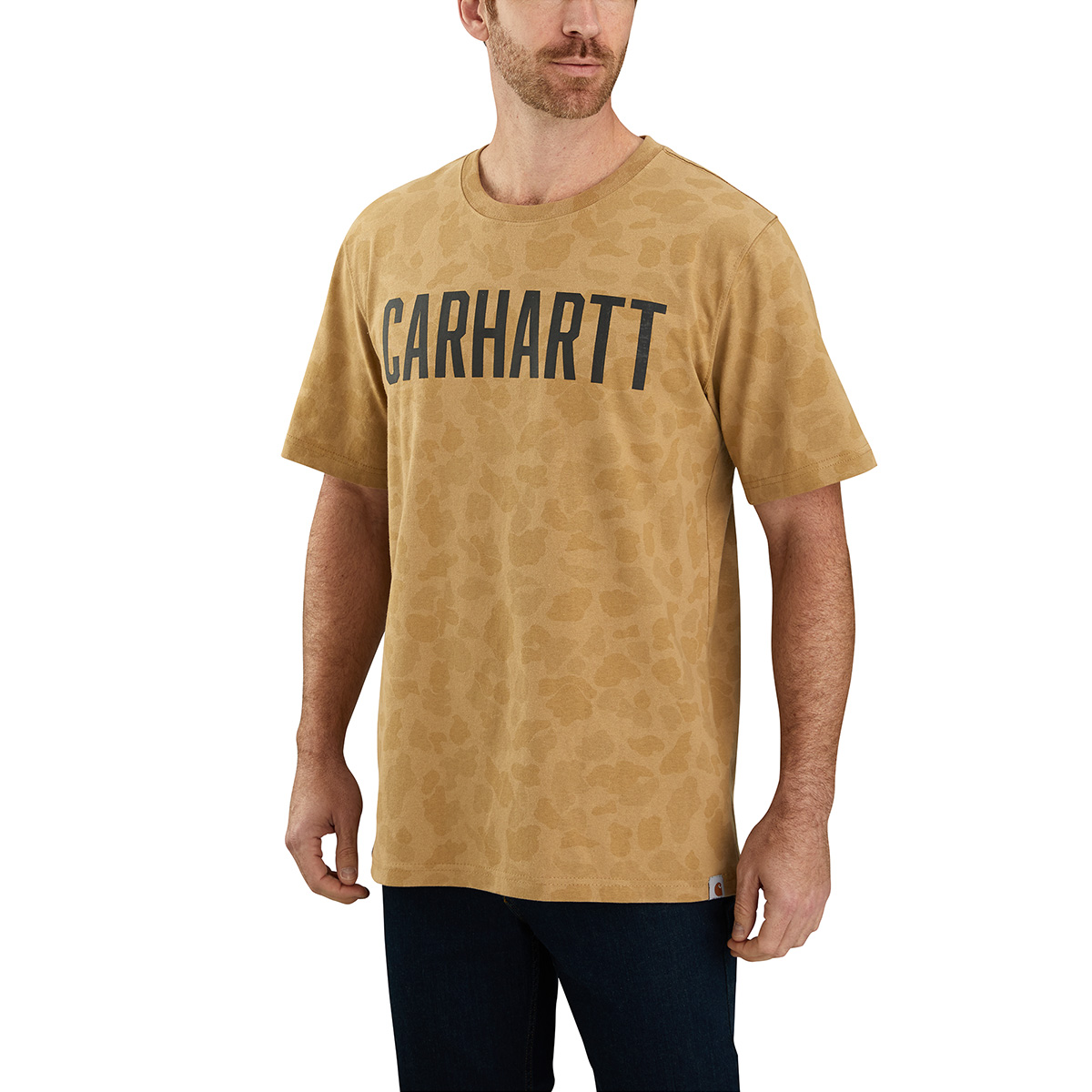 Carhartt Workwear Camo Block Logo t-shirt dark khaki duck camo