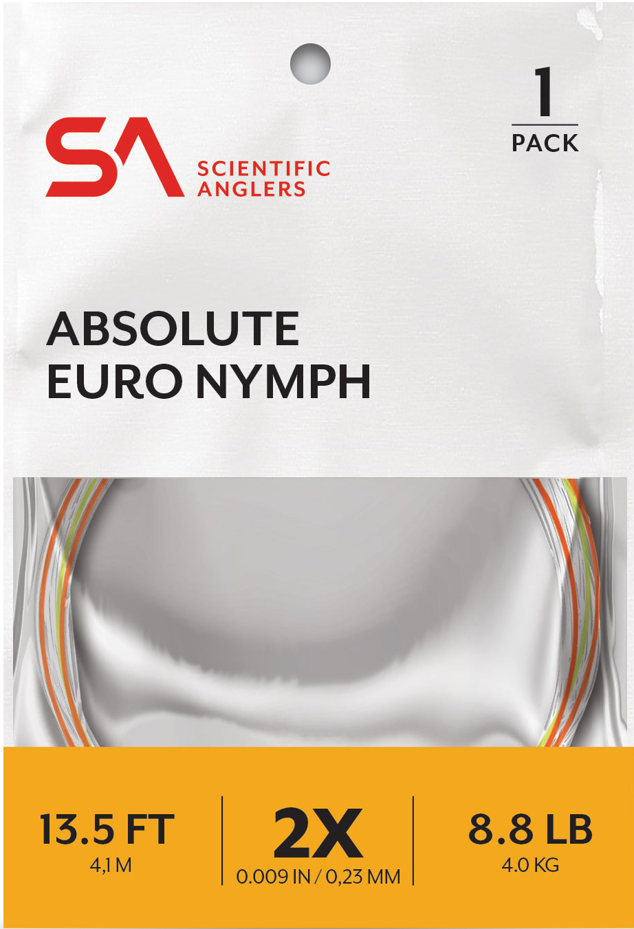 Scientific Anglers Absolute Euro Nymph Leader Aide visuelle/Sighter Bas de ligne 30 ft
