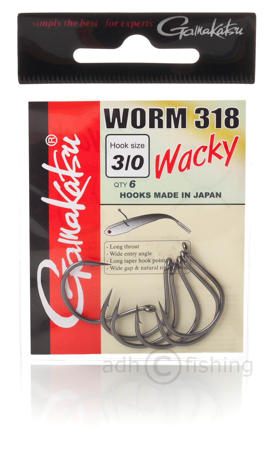 Gamakatsu hameçon Worm 318 Wacky