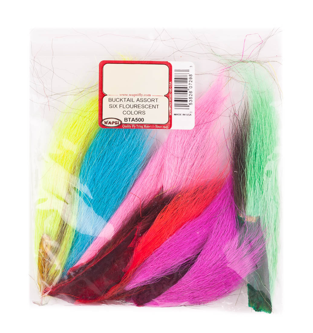 Wapsi Bucktail Mix Six Couleurs Fluorescentes