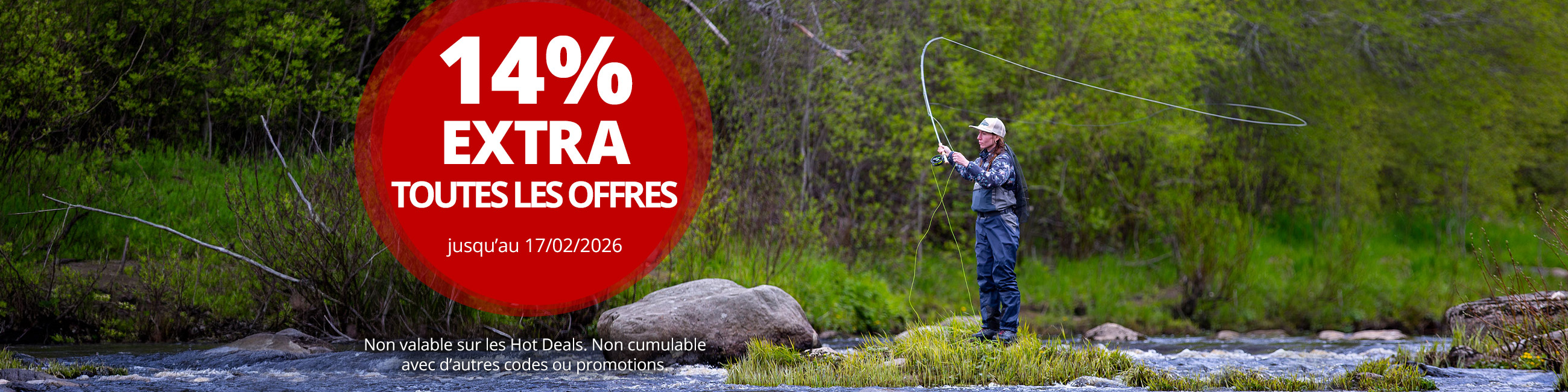 14% bonus EXTRA sur toutes les offres jusqu'au 17/2