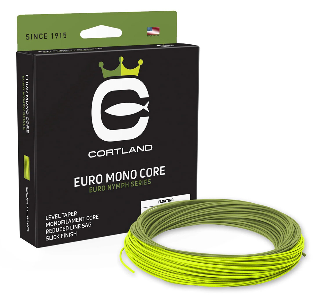 Cortland Euro Nymph Flyline Mono Core Level GeckoGreen/Chartreuse Ligne à mouche
