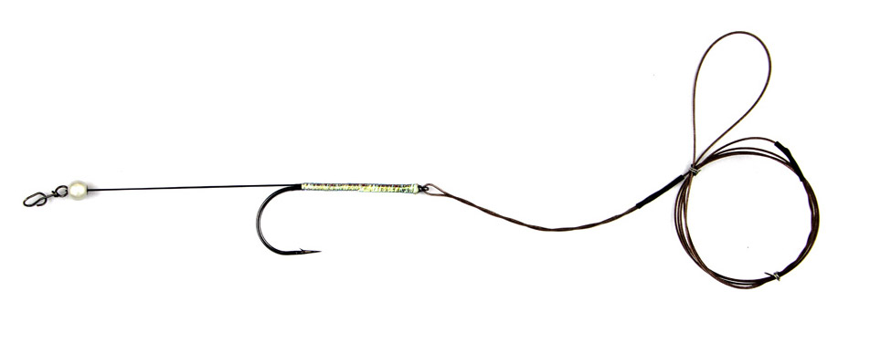Fulling Mill Tube Fly Wiggle Tail Trace Rig bas de ligne en acier