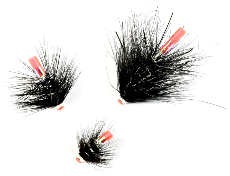 Frödin Flies Mouche à tube Loose Body Series - Black & Silver Set de mouches à tube