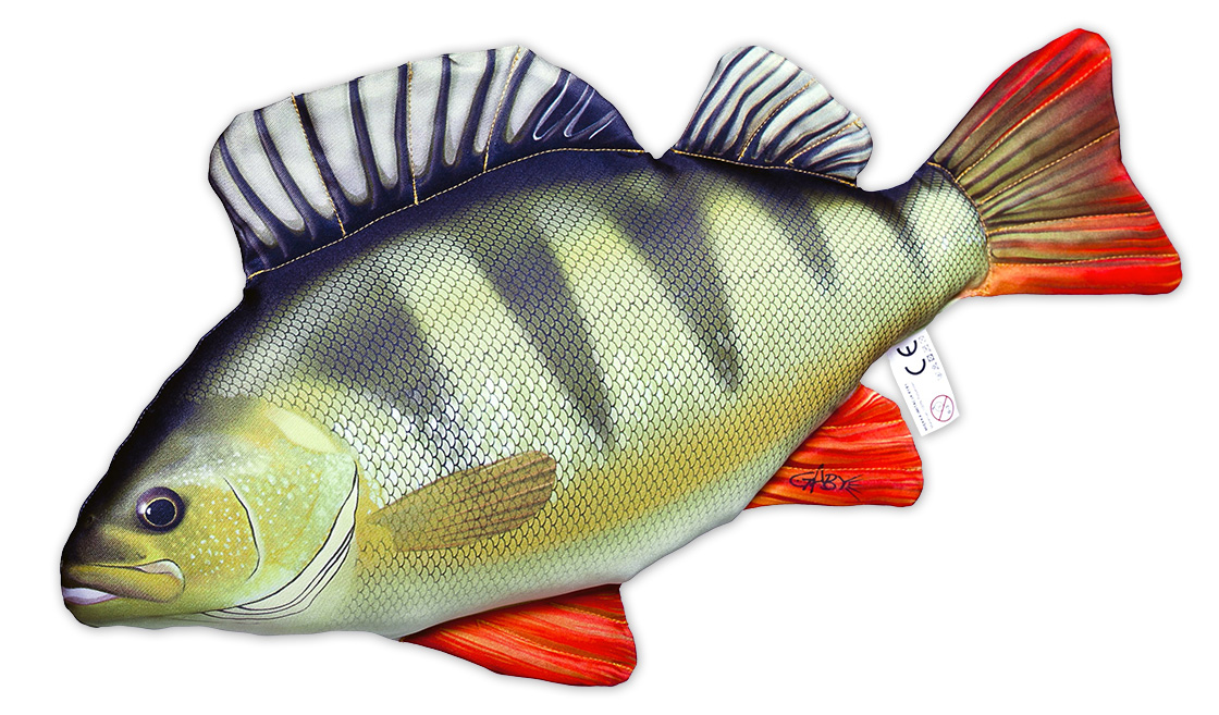 Coussin poisson Doudou perche 32cm