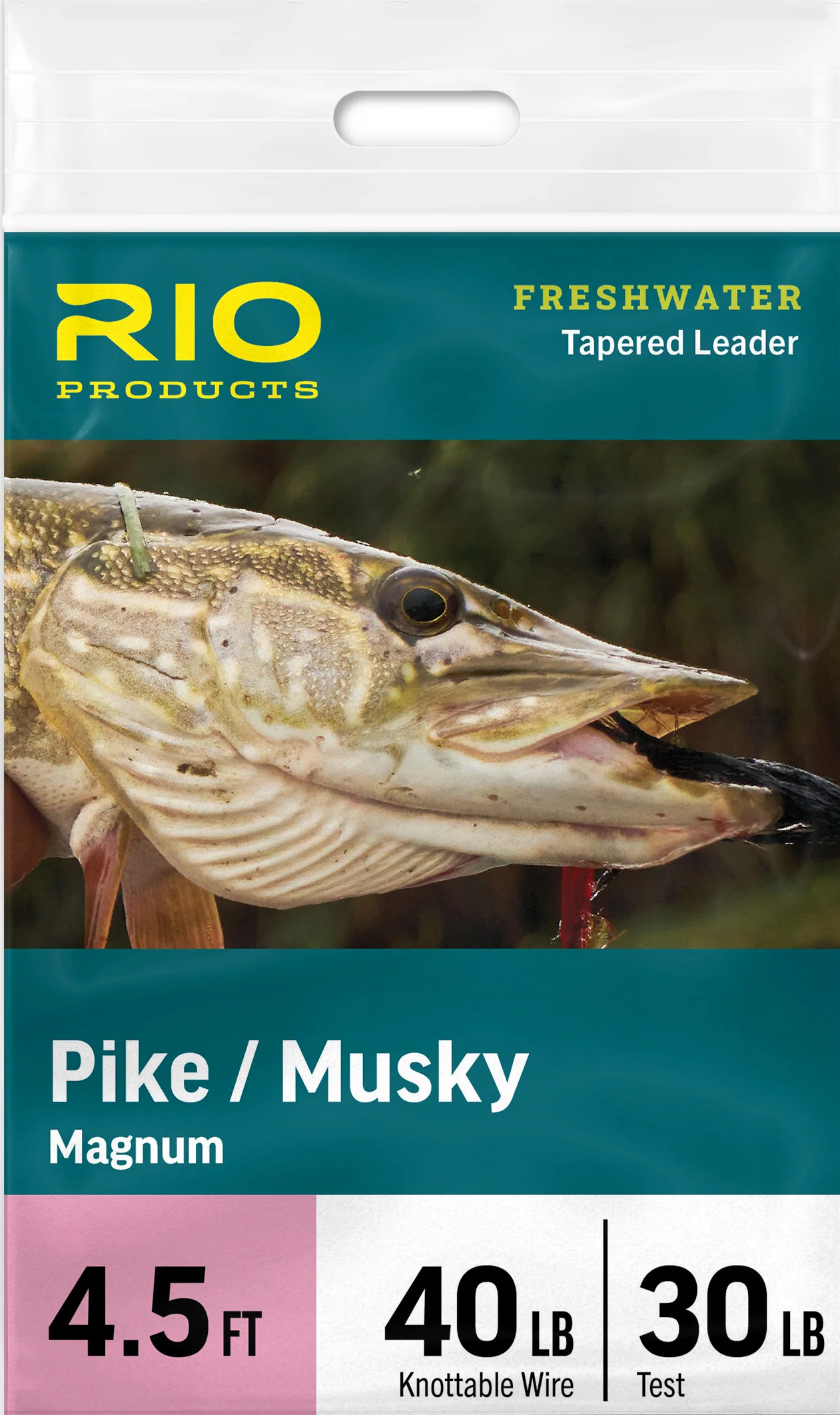 Rio Pike/Musky Magnum Leader bas de ligne en acier 4,5 ft.