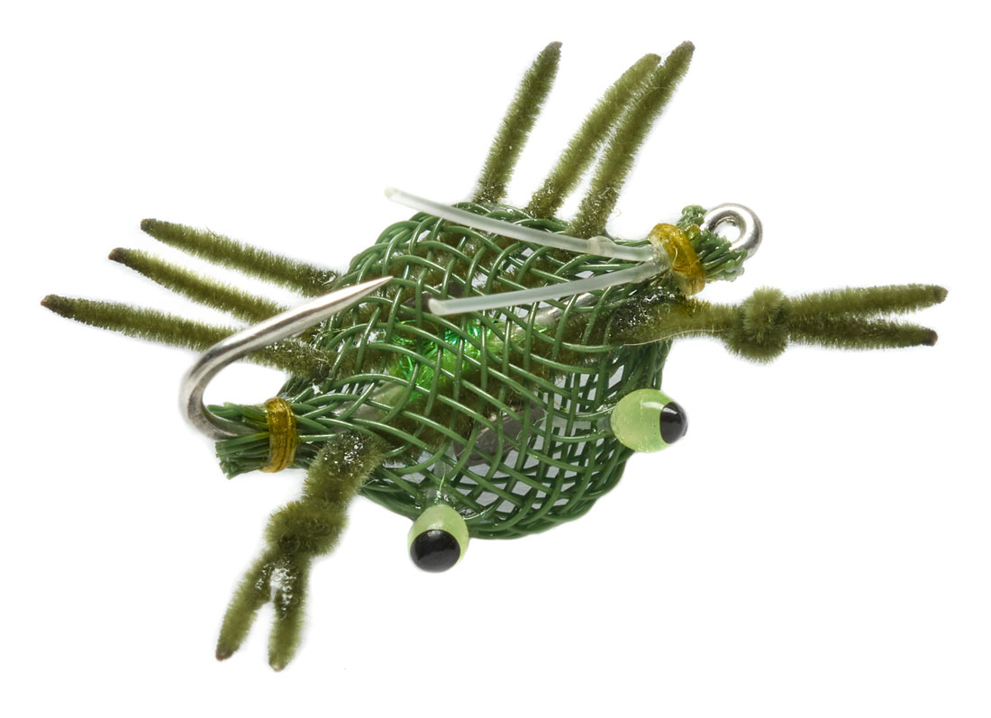 Fulling Mill mouche d'eau salée - Micro Flexo Crab Weedless olive