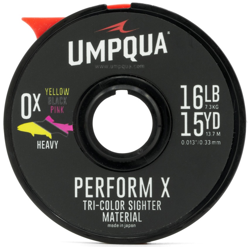 Umpqua Perform X Sighter Indicator Tippet Trois tons rose/noir/jaune 15yds