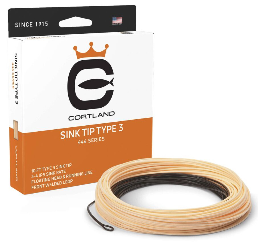 Cortland 444 Floating - Sink Tip Flyline Type 3 Brown / Peach Ligne à mouche