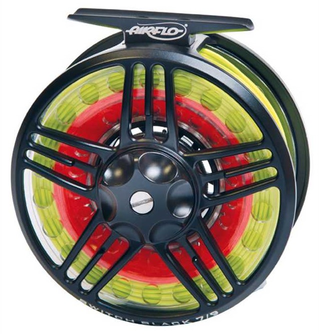 Airflo Switch Reel Black - Moulinet de mouche à cassette avec bobines interchangeables et sac de transport