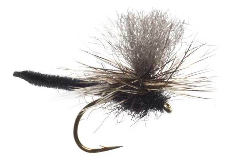 Fulling Mill Technical Dryfly Jackie's Black Palomino Parachute Mouche sèche