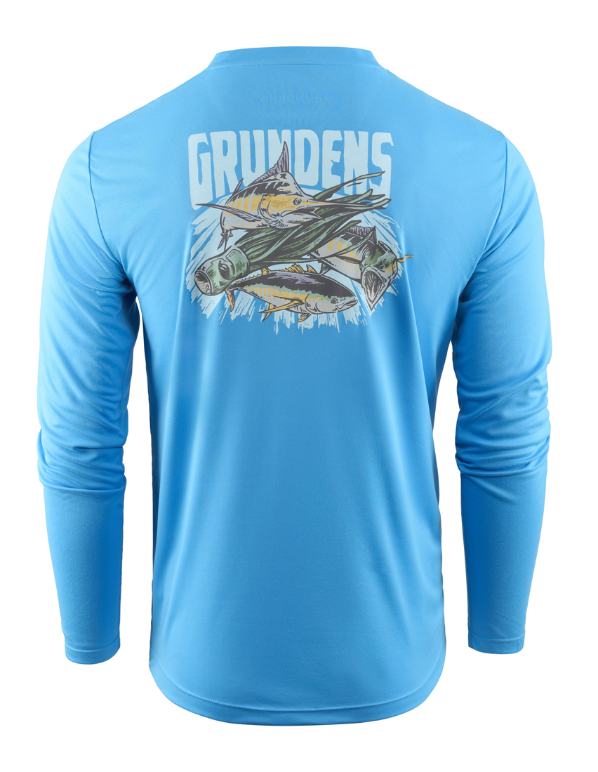 Grundéns We Are Salt LS Tech Tee UPF 50+ T-shirt de protection solaire coastal blue