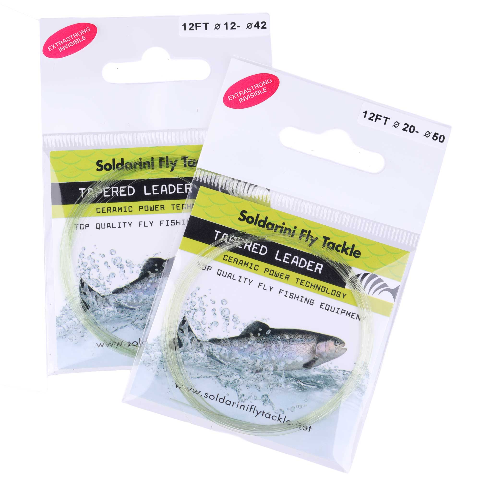 Soldarini Tapered leader 12 ft bas de ligne light olive