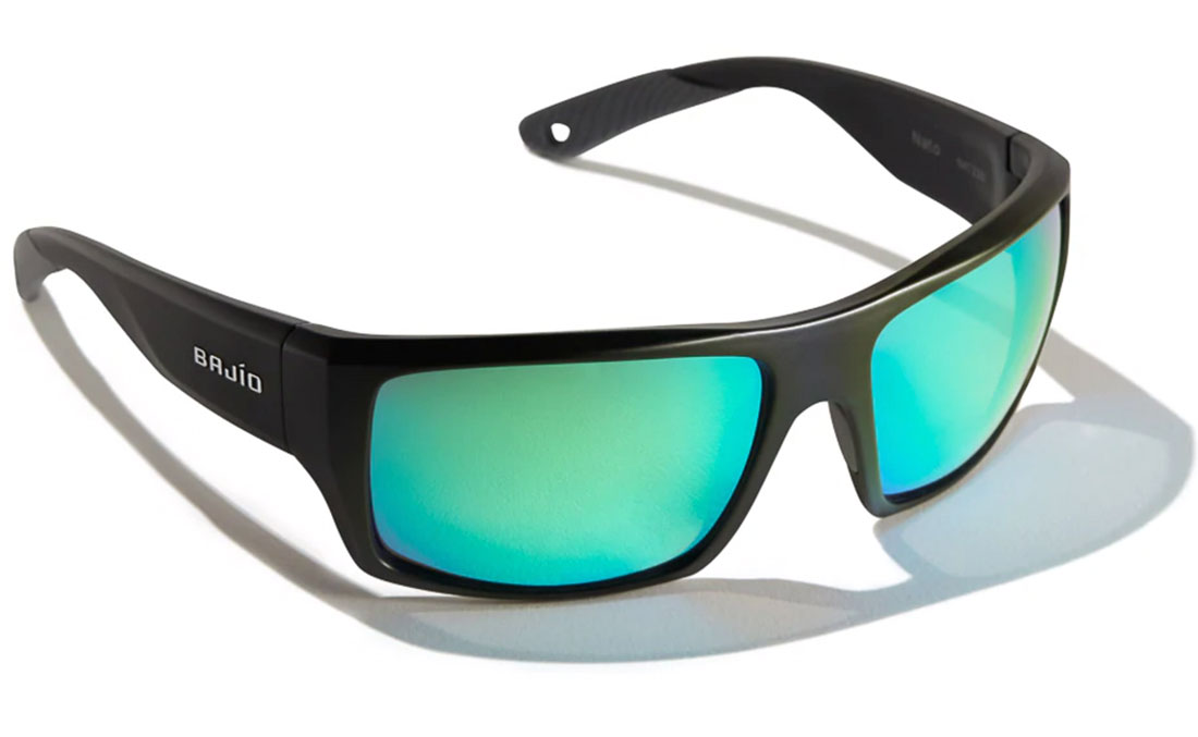 Bajio Lunettes polarisantes Nato - Black Matte (Green Mirror Glass)