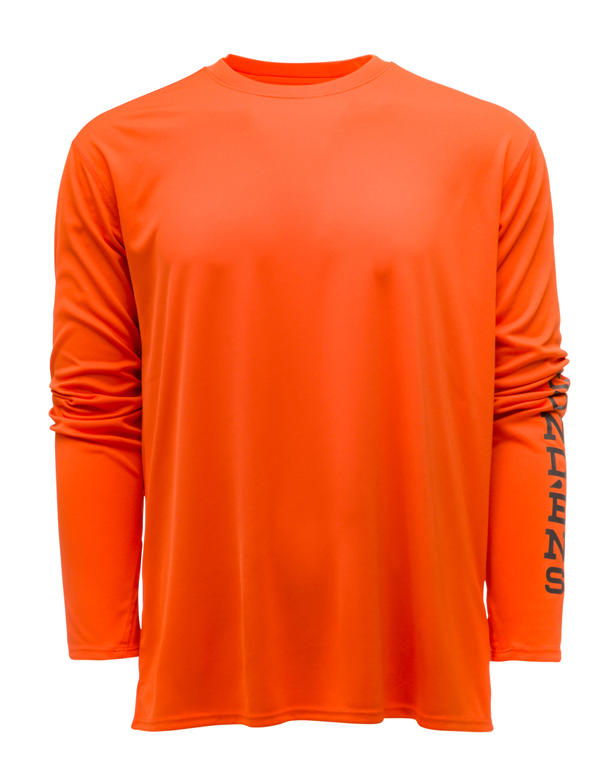Grundéns Tough Sun Crew Shirt UPF 50+ protection solaire red orange