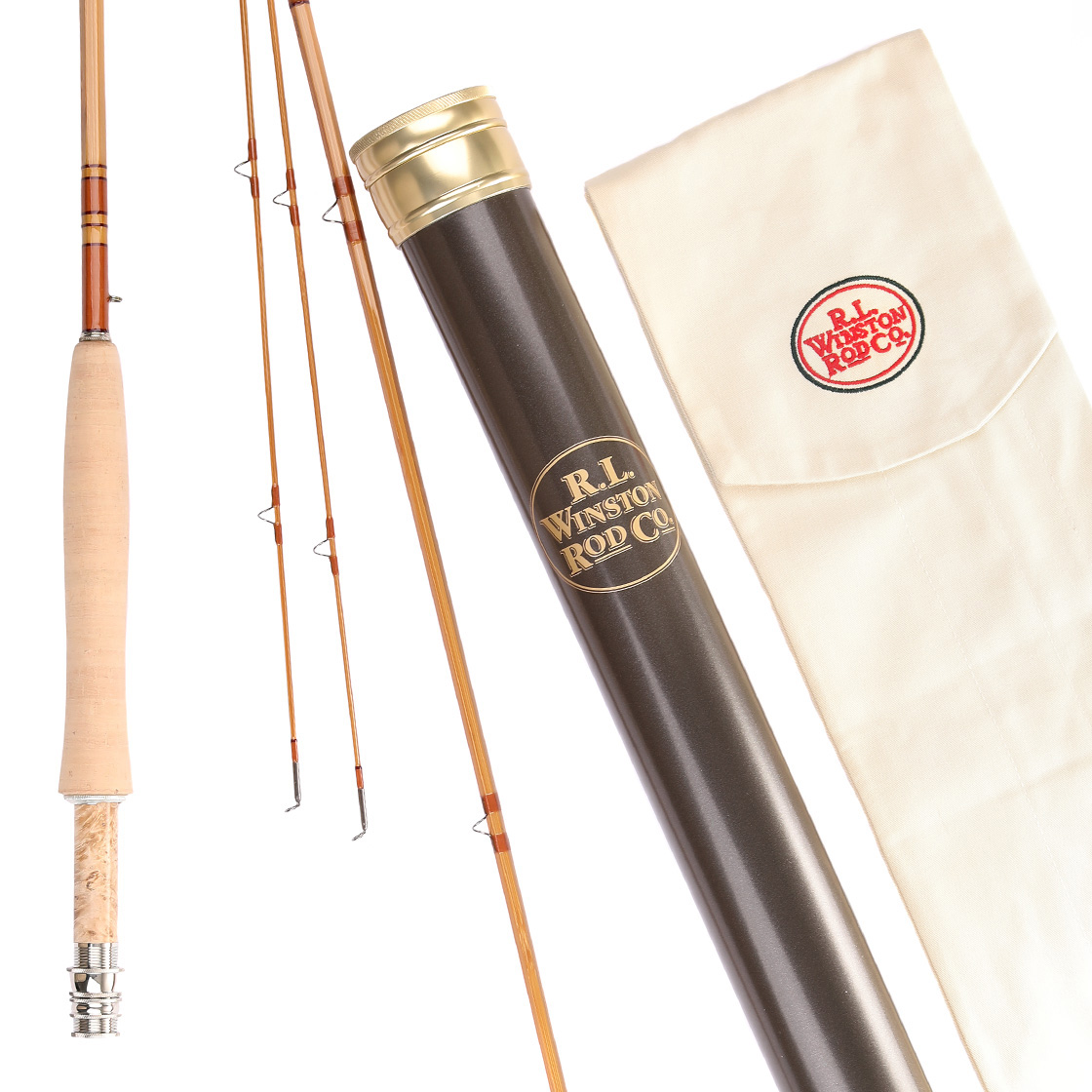 Winston Bamboo Rod Canne à mouche à une main 3 brins