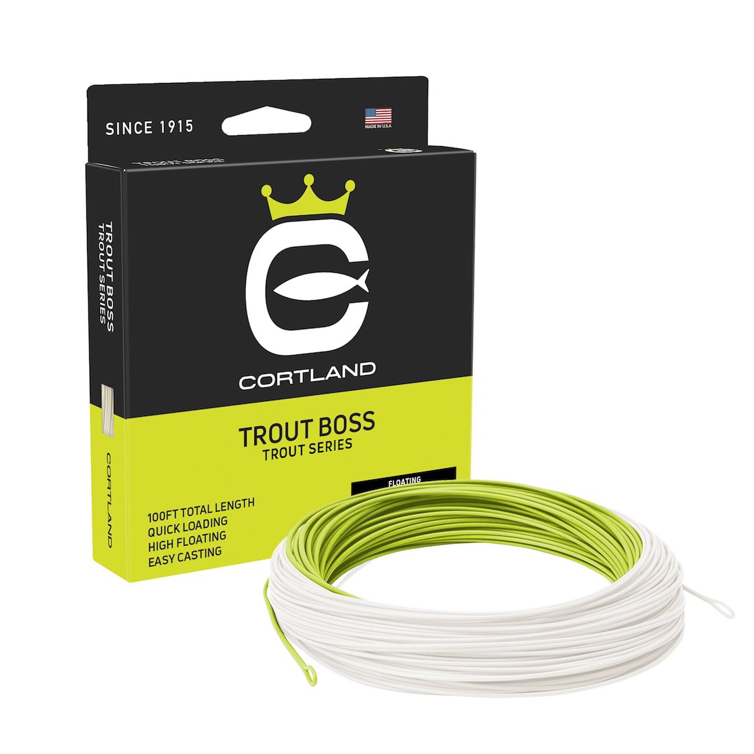 Cortland Trout Boss WF ligne à mouche chartreuse/ivoire