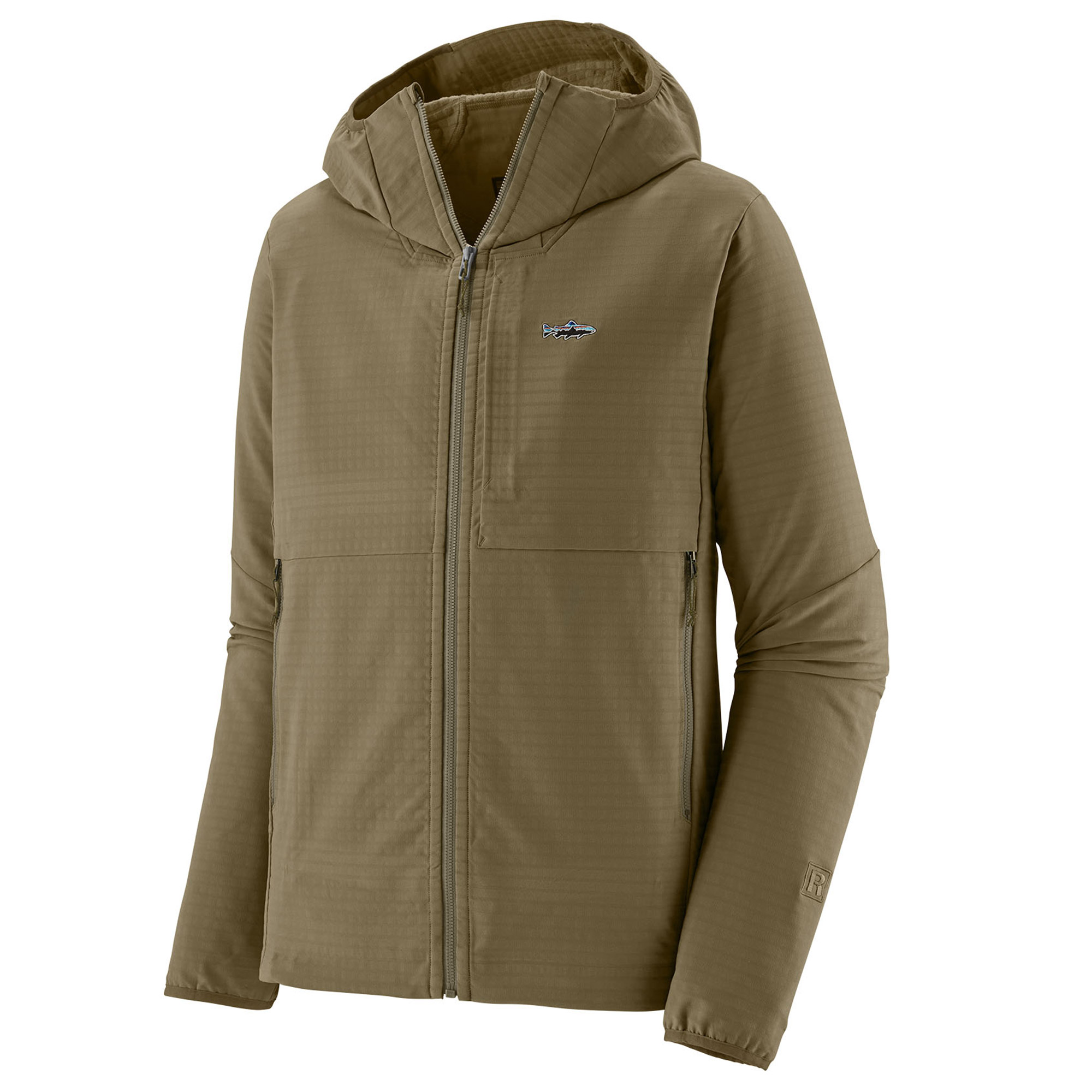 Patagonia R1 TechFace Fitz Roy Trout Hoody DKAS - Dark Ash