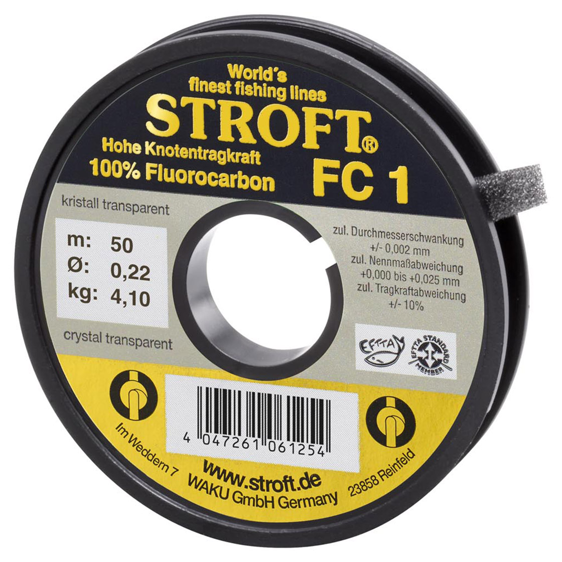 Bas de ligne Stroft FC1 Fluorocarbone 50 m/bobine