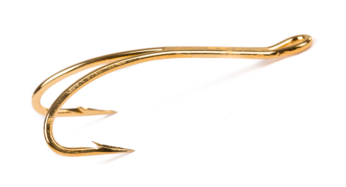 Partridge CS16U/2G Patriot Salmon Up-Eye hameçon double doré