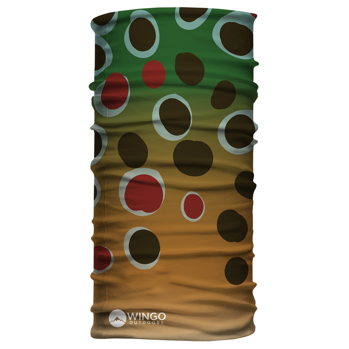Wingo Fish Skin Neck Gaiter Écharpe pour le cou et la nuque Brown Trout v2.0