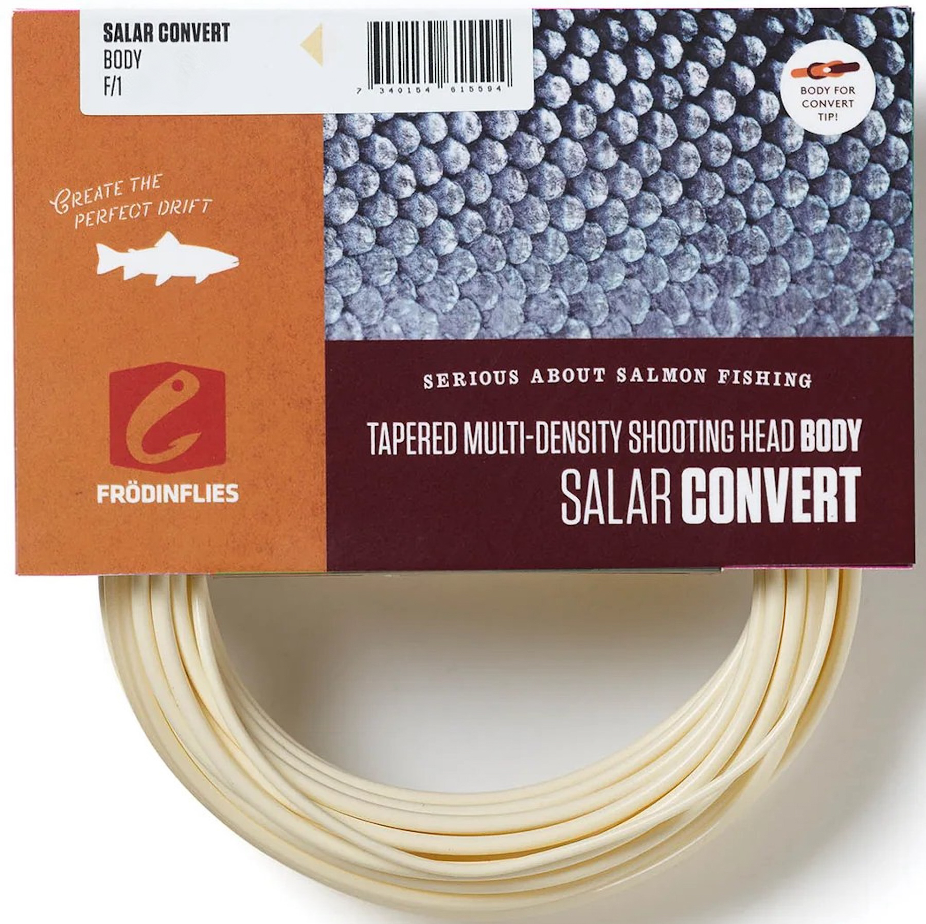 Frödin Salar Convert Short Spey Singlehand Shooting Head Tête de tir intermédiaire flottante