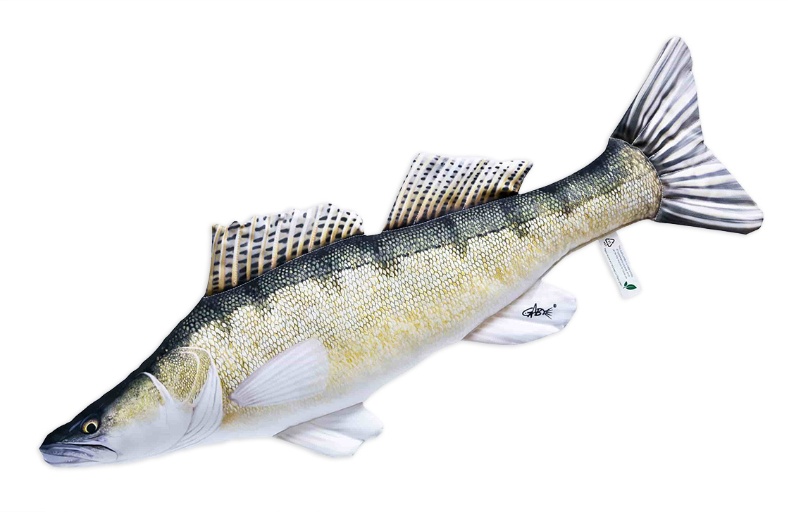 Coussin poisson doudou sandre 77cm