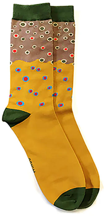 Wingo Fish Skin Socks Chaussettes brown trout