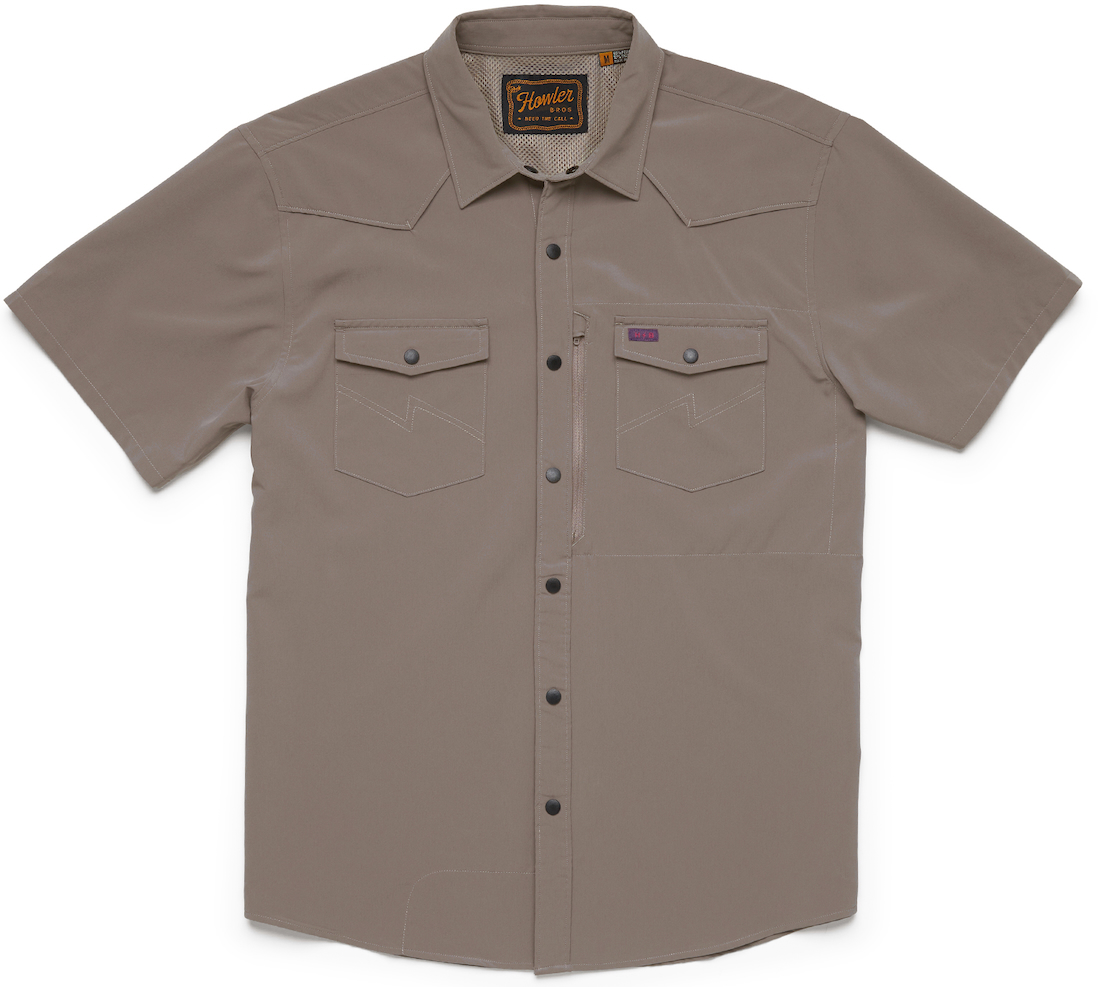 Howler Brothers Emerger Tech Sunshade Shirt Shortsleeve - ash protection solaire