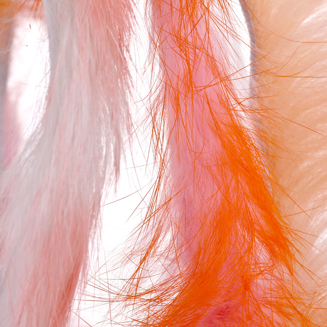 Hareline Rabbit flesh strips deux tons