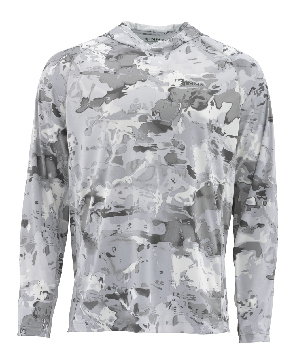 Simms Solarflex Hoody Print chemise à manches longues cloud camo grey