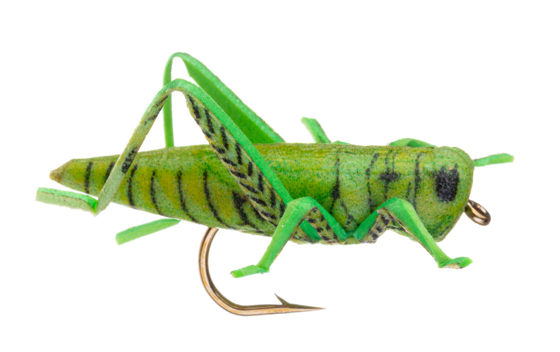 Vania Realistic Soft Leg Hopper Green Sauterelle Mouche sèche