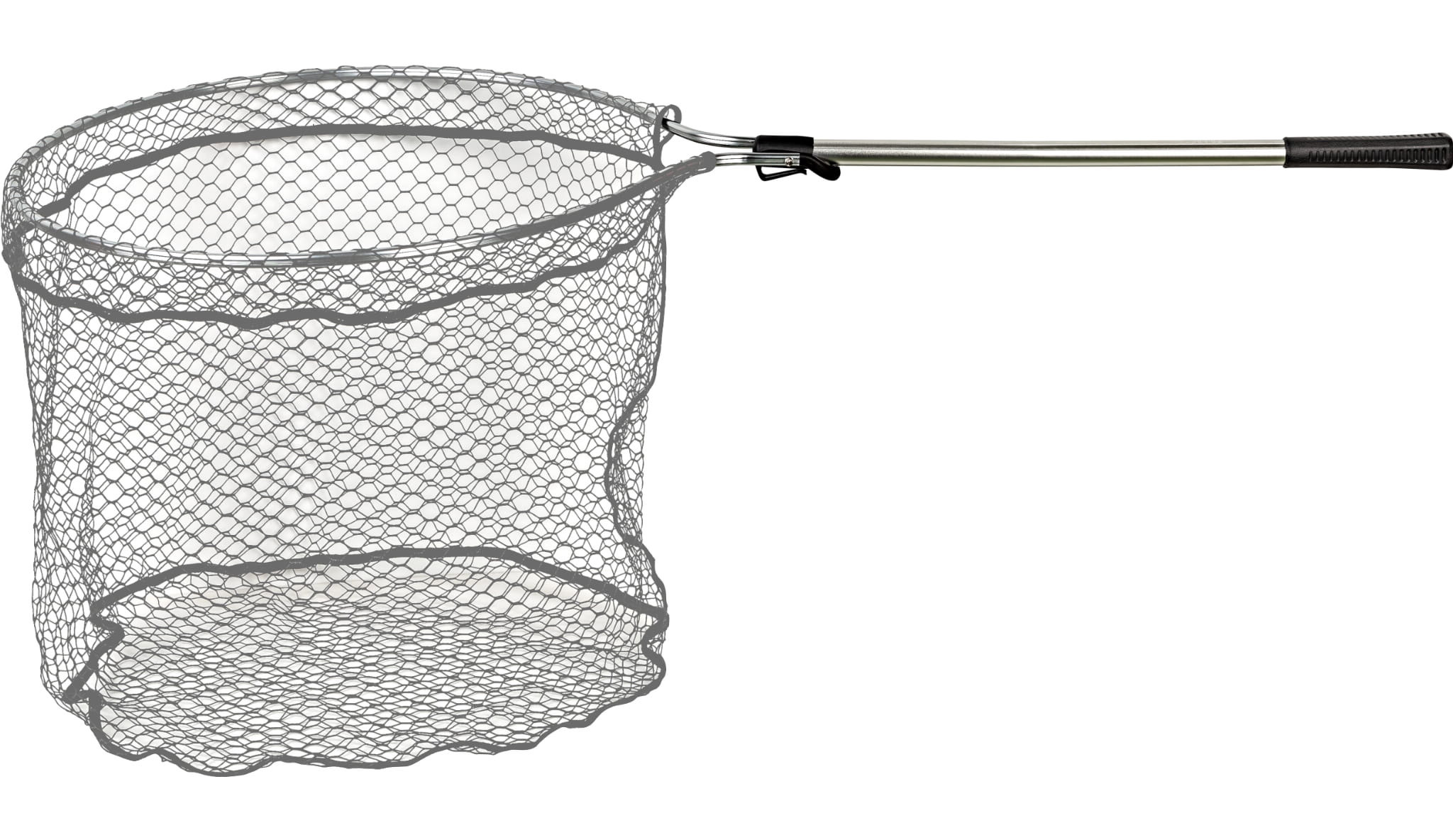 Traper GST Foldet Landing Net Epuisette pliante revêtue de silicone de 1,19 m avec filet de pêche