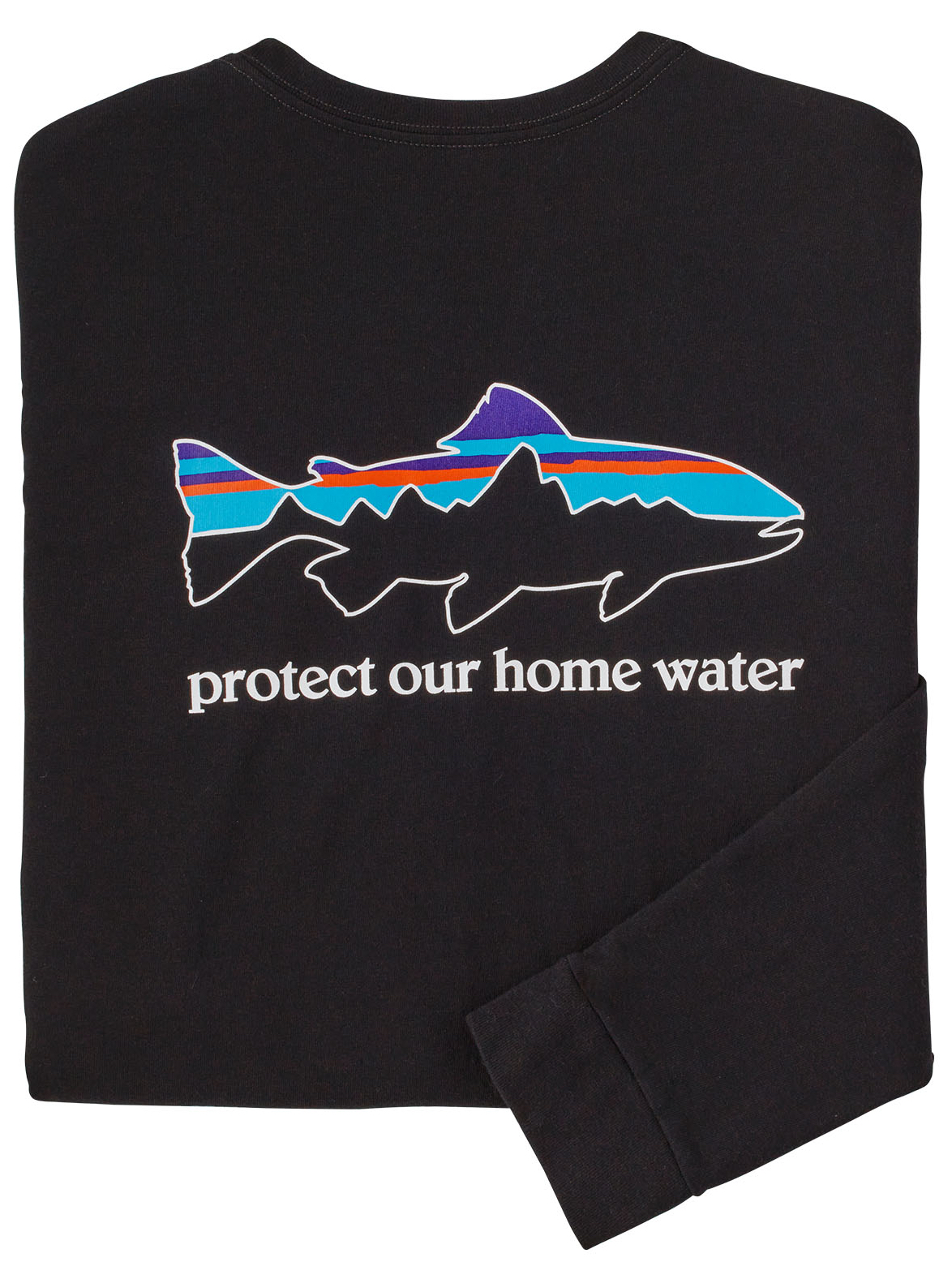 Patagonia L/S Home Water Trout Responsibili Tee T-shirt manches longues BLK