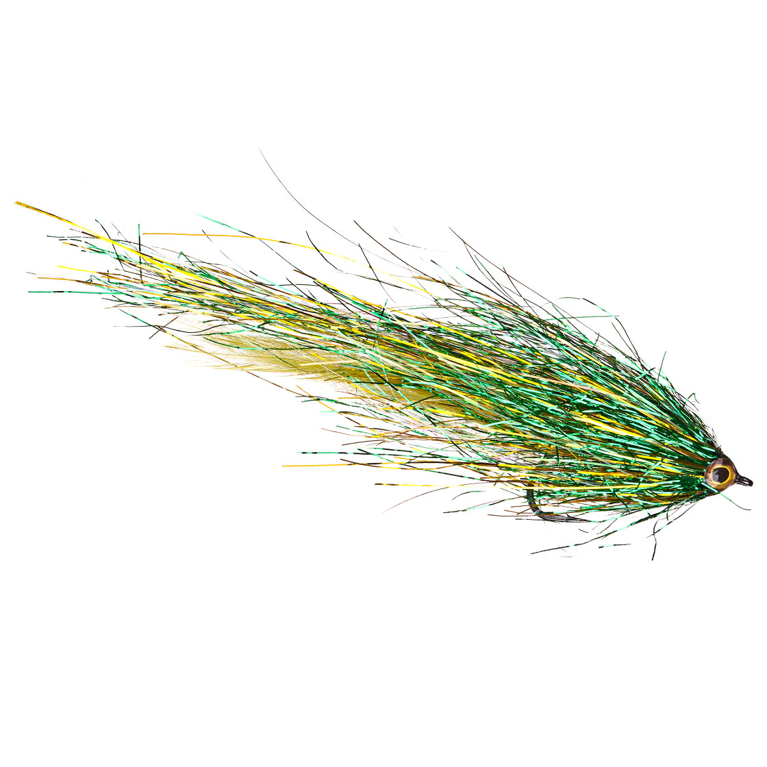 adh-fishing Streamer à brochet - Pike Flash Golden Olive
