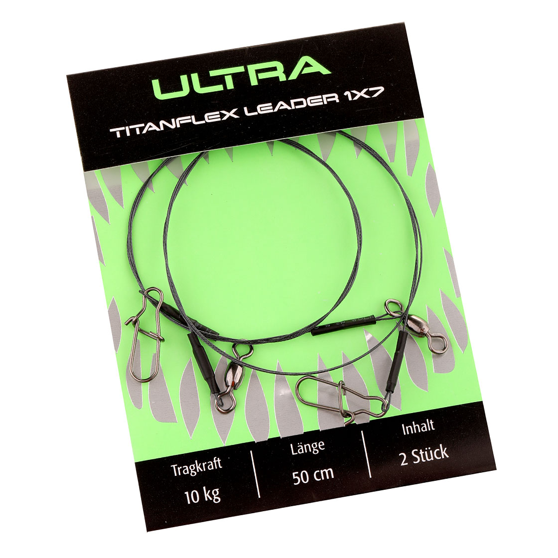 Climax Ultra Titanflex Leader 1x7 bas de ligne en titane 50 cm pack de 2