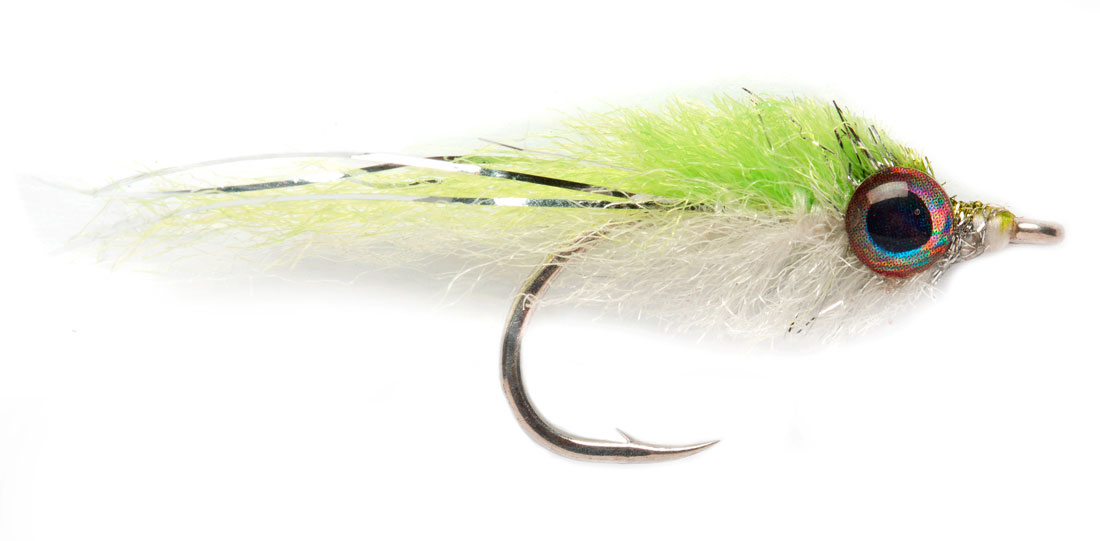 Fulling Mill Streamer - Salty Minnow chartreuse & blanc