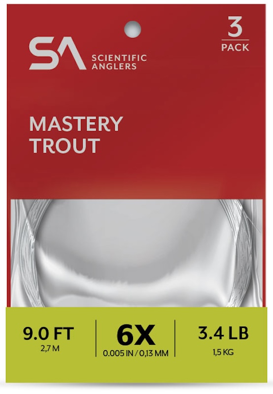 Scientific Anglers Mastery Trout Tapered leader 9 ft bas de ligne 3pc Pack