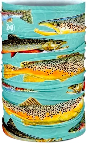 Buff® Coolnet UV® Abachar Trout Multi Foulard tubulaire avec UPF 50 & protection contre les insectes