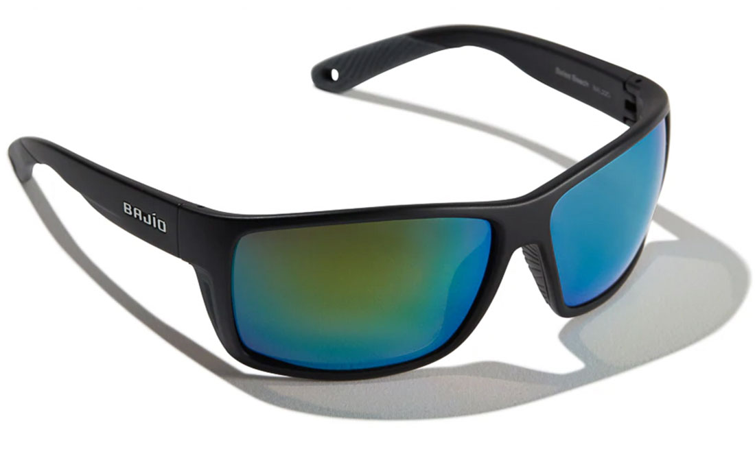Bajio Lunettes polarisantes Bales Beach - Black Matte (Green Mirror Glass)