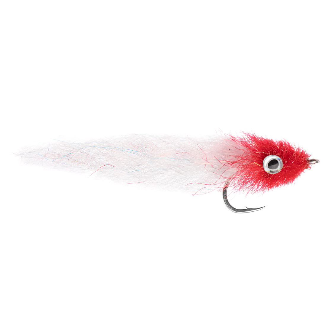 Fishient H2O Streamer - 3D Finger Mullet rouge & blanc