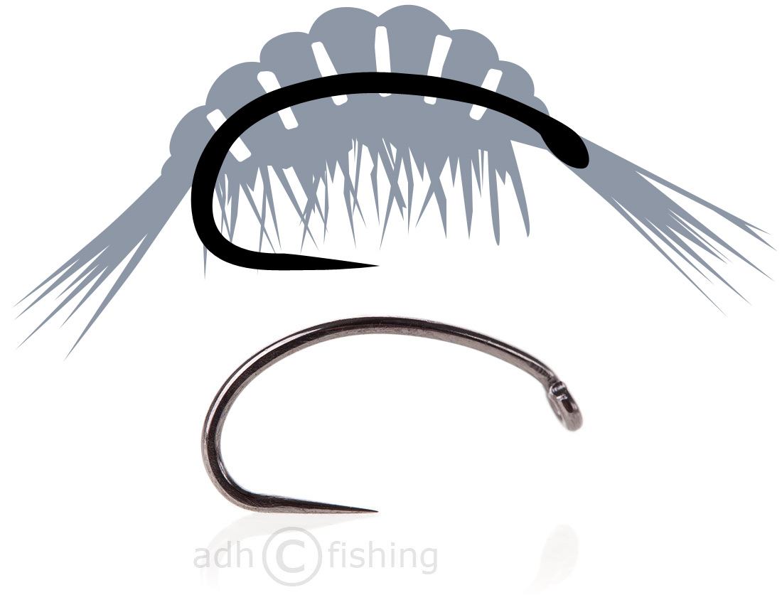 Tunca Expert Hameçon à mouche TE70 Shrimp sans ardillon