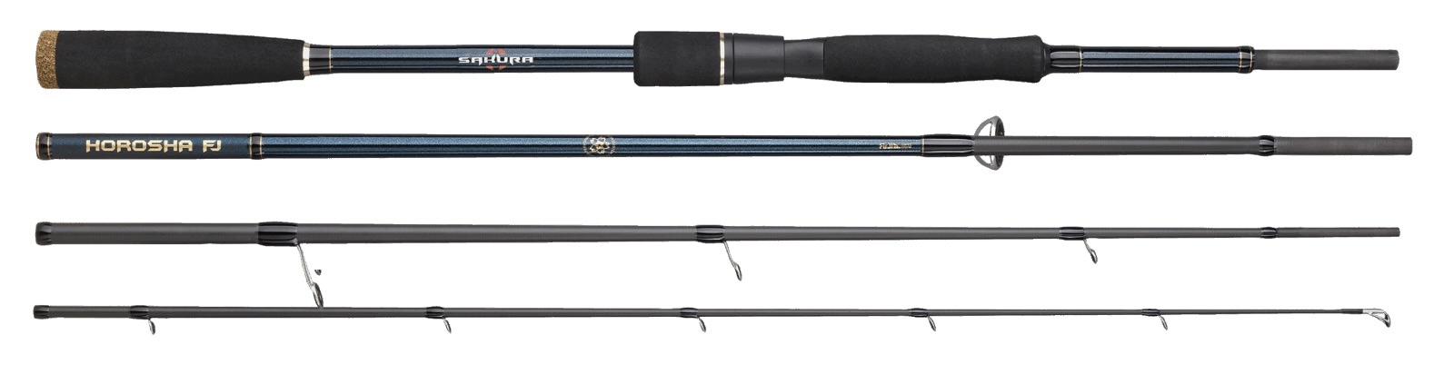 SAKURA HOROSHA FJ SPINNING HOS Canne de voyage en 4 brins avec Fuji Components
