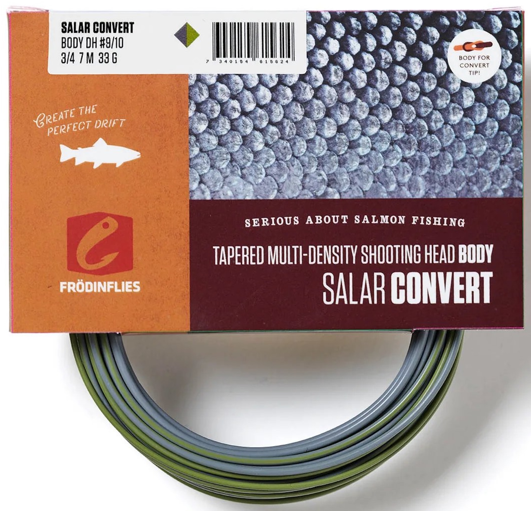 Frödin Salar Convert Short Spey Doublehand Shooting Head Sink3-Sink4 Tête de tir