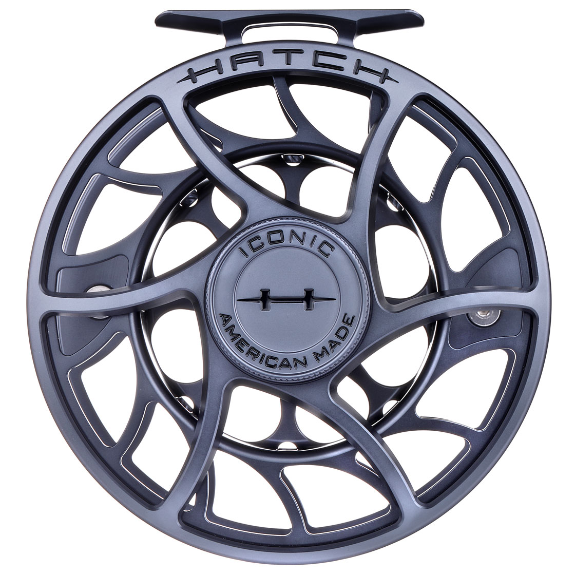 Hatch Iconic Fly Reel moulinets de mouche Large Arbor gray/black